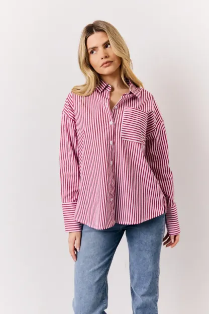 In The Style Stripe Shirt in Red