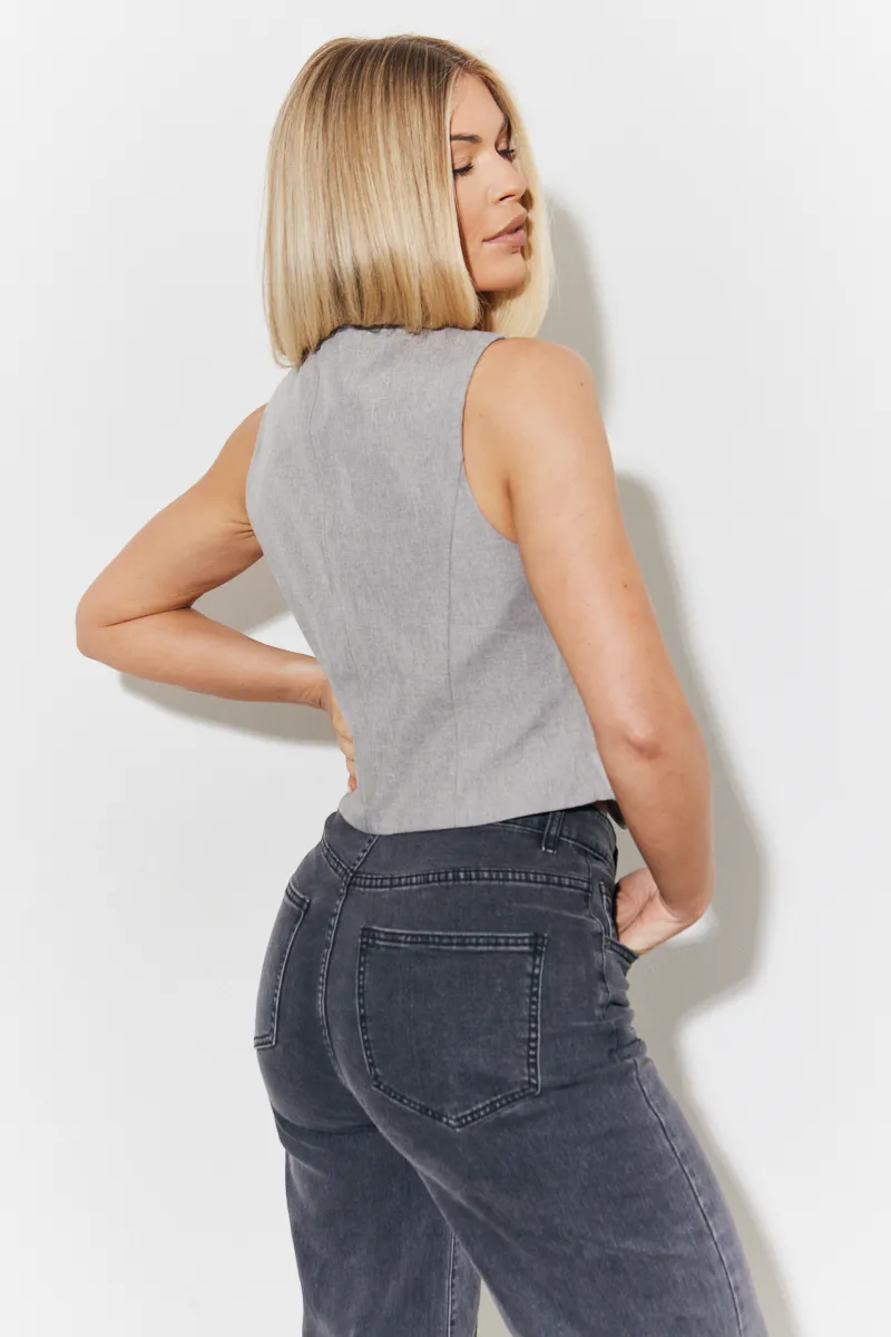 In The Style Tailored Waistcoat in Grey