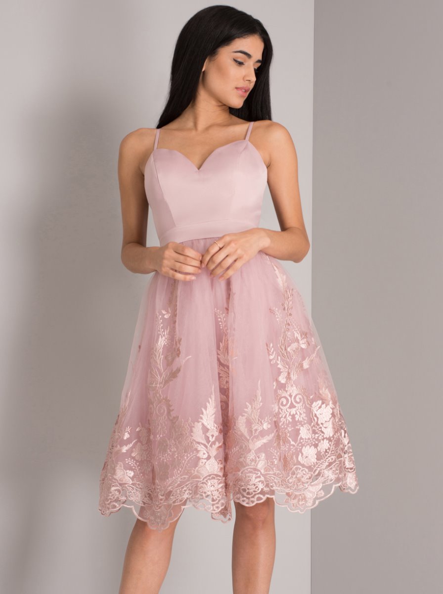 Chi chi london pale pink dress hotsell