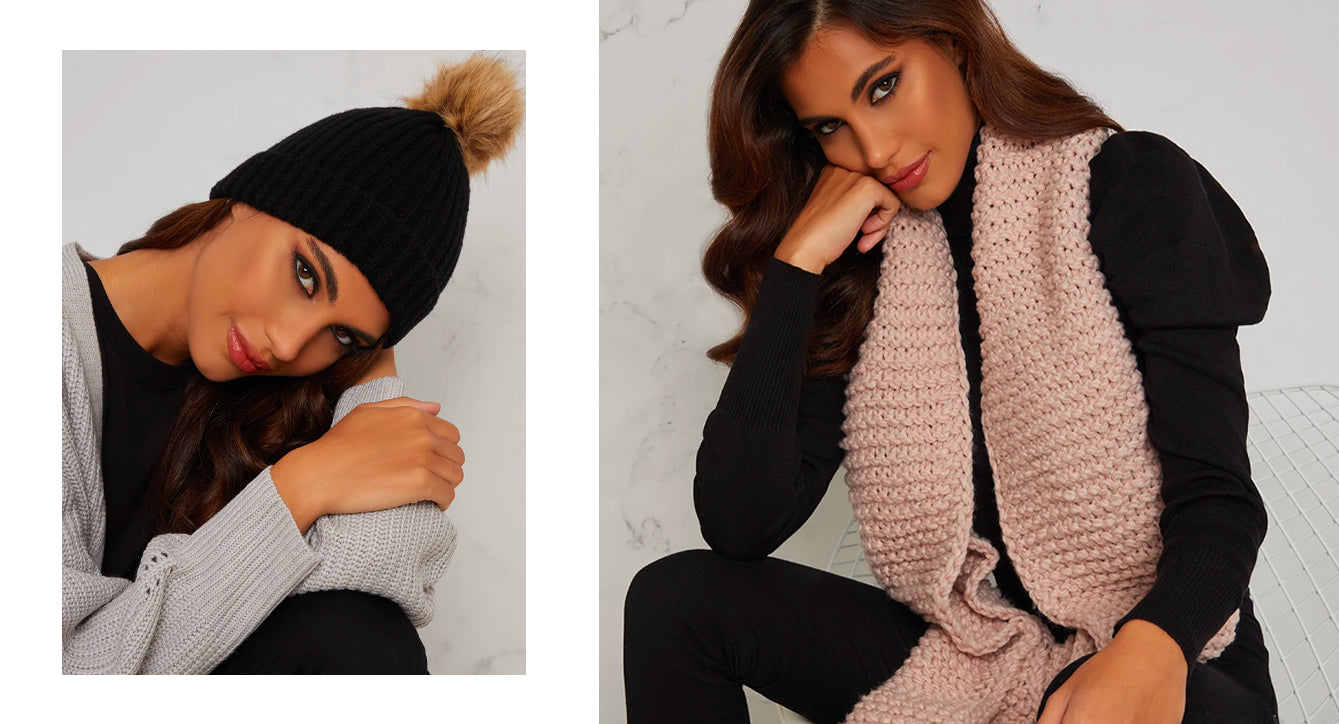 Knitted hat & scarf