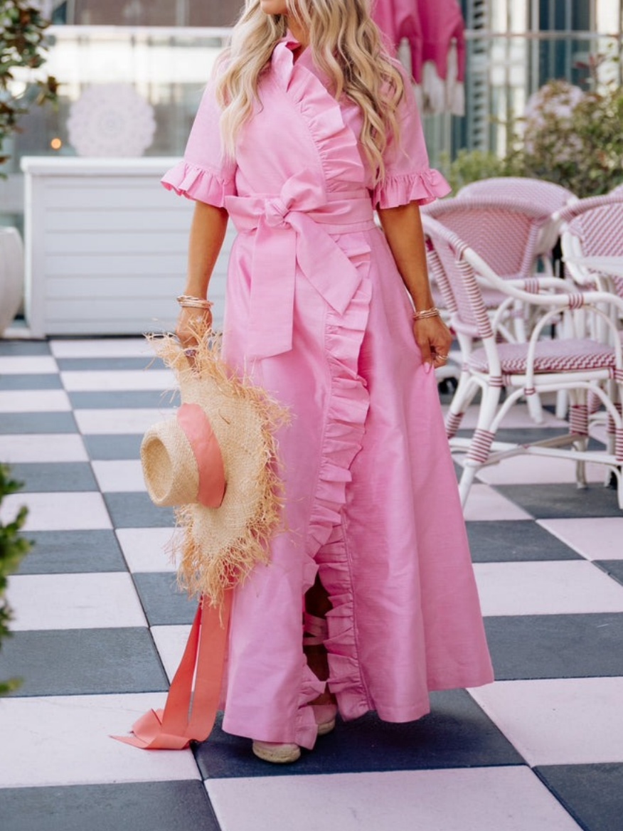 Ruffled Waisted Dress