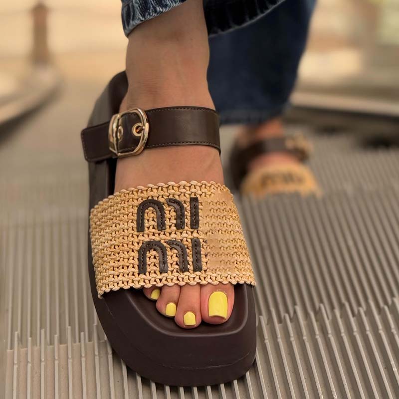 Woven Platform Beach Sandals Slippers