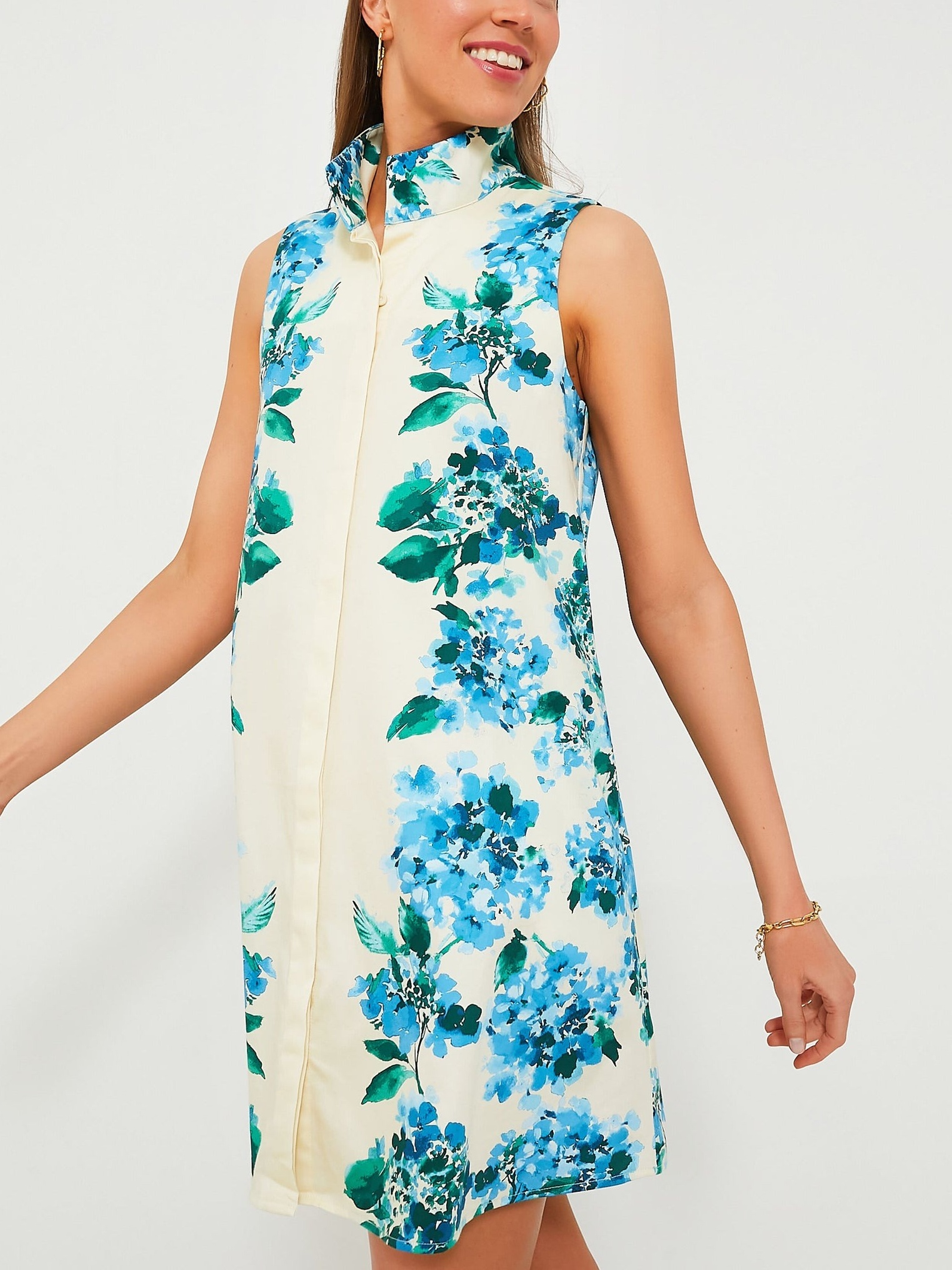 Hydrangea Sleeveless Charlie Dress