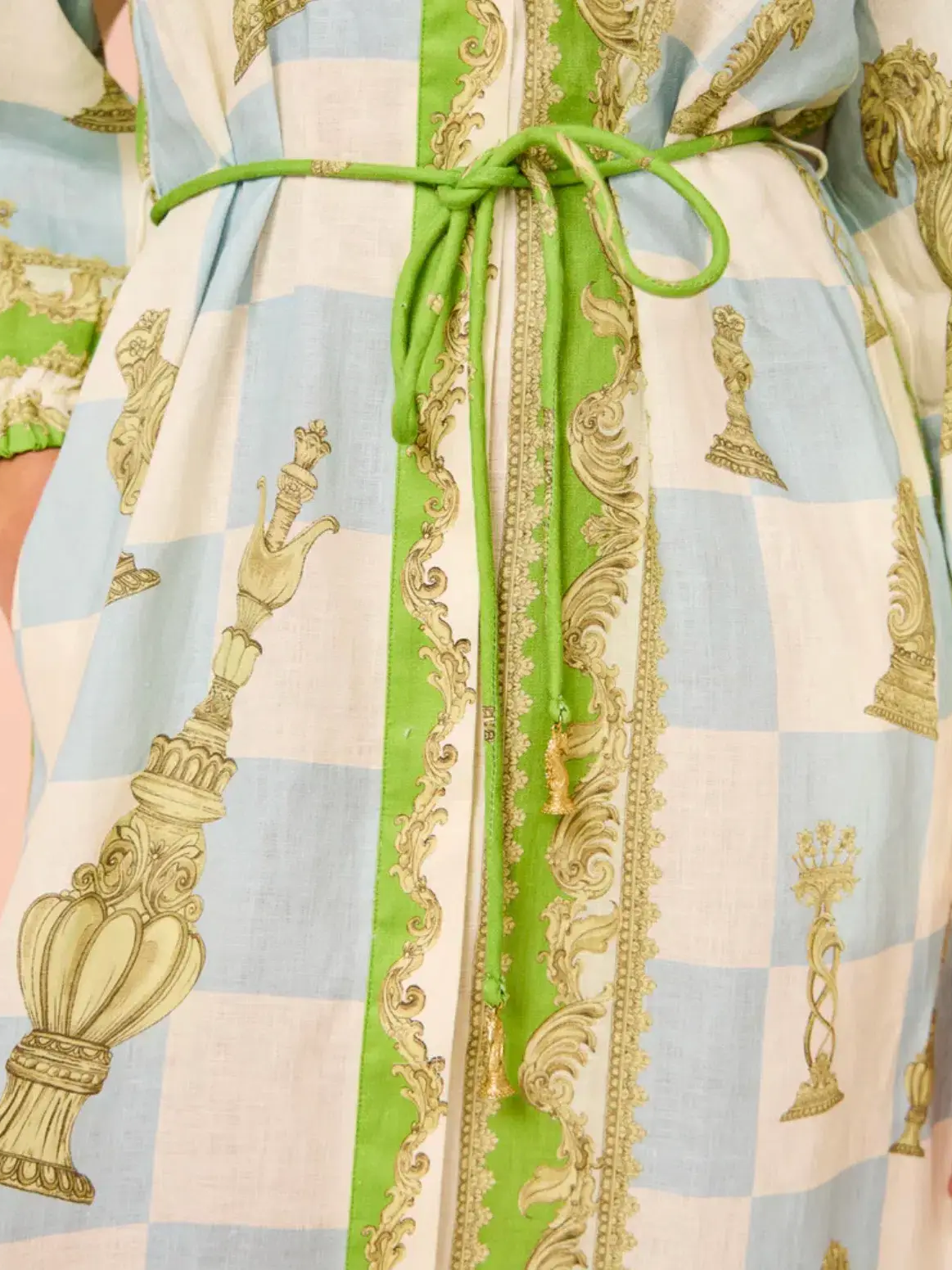 Linen Shirtdress In Multicolor