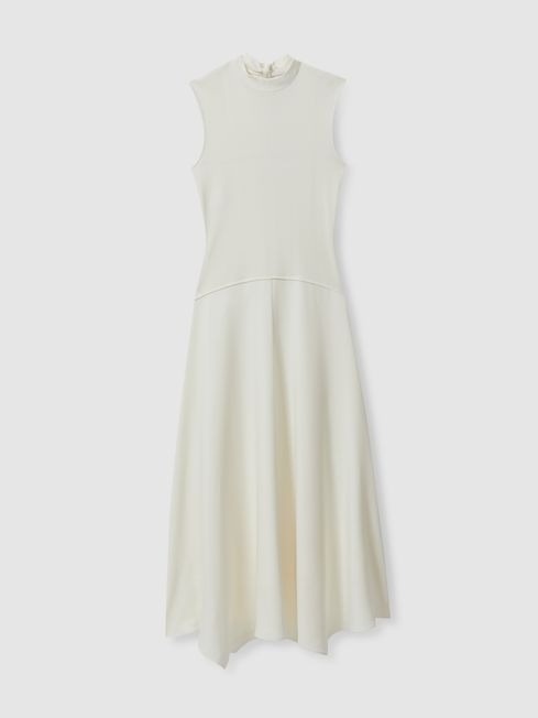 Hybrid Knit Tie Back Midi Dress