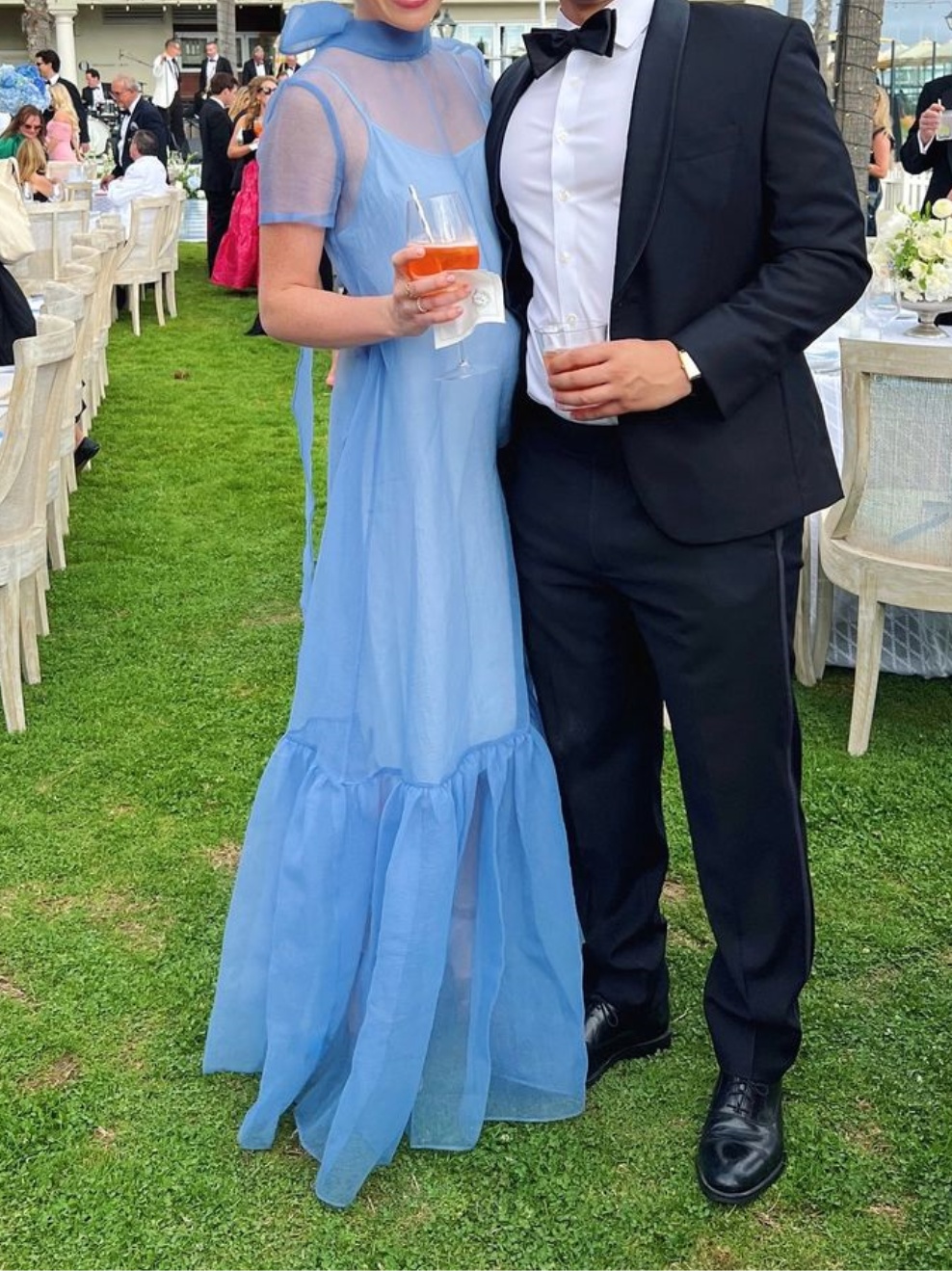 Organza Layered Gown Dress