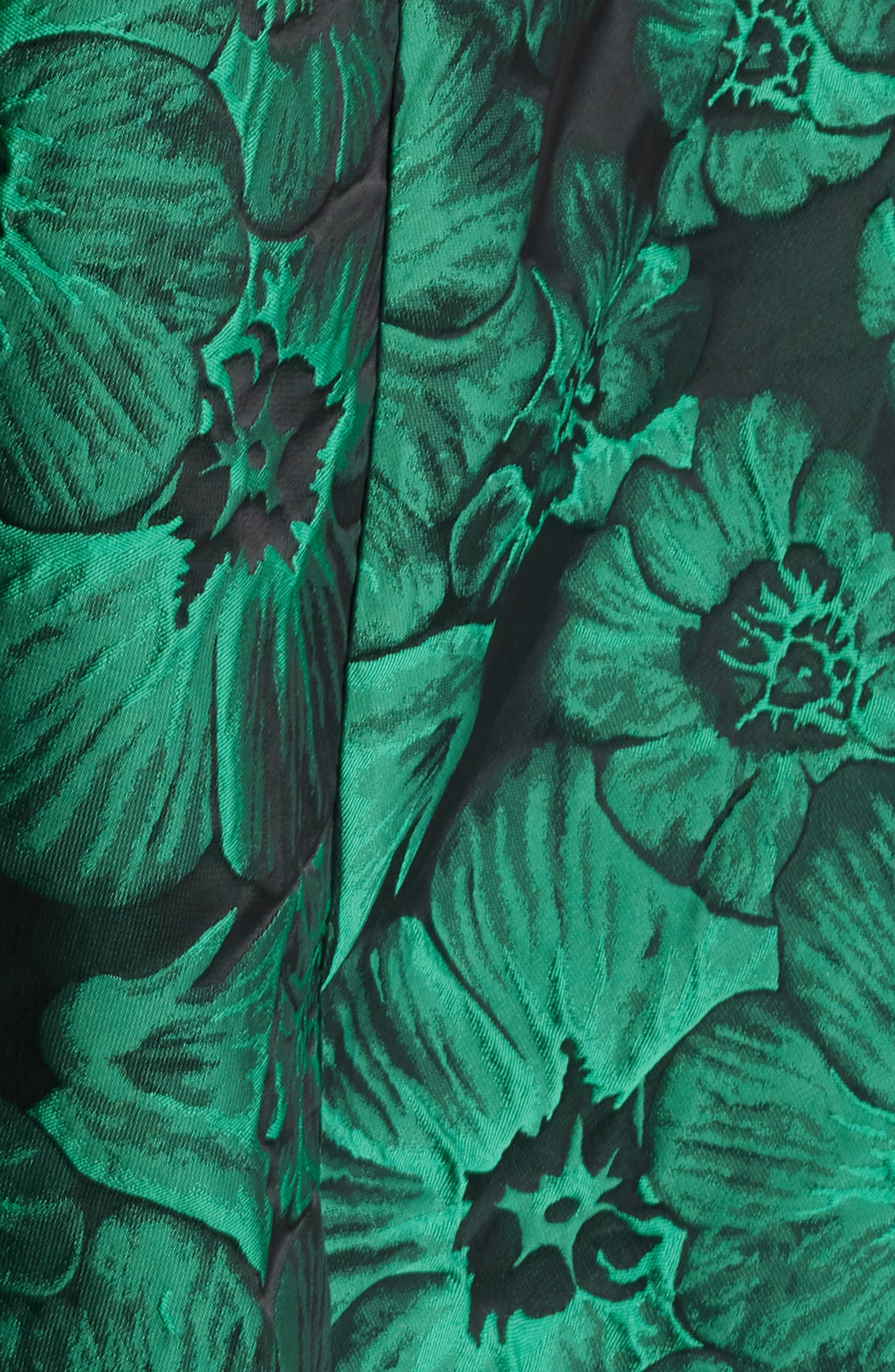 Floral Brocade Halter Dress