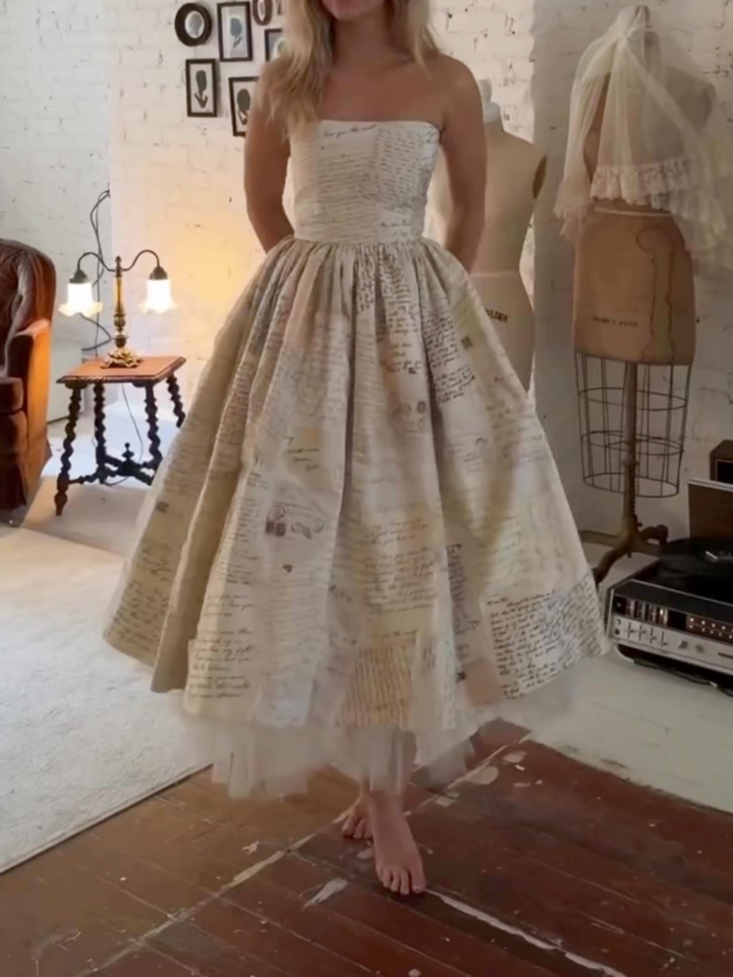 Letter Print Sling Dress