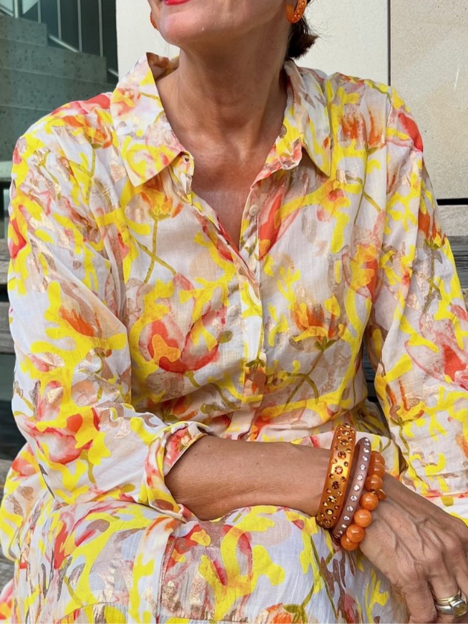 Fall Casual Printed Shirt Dress