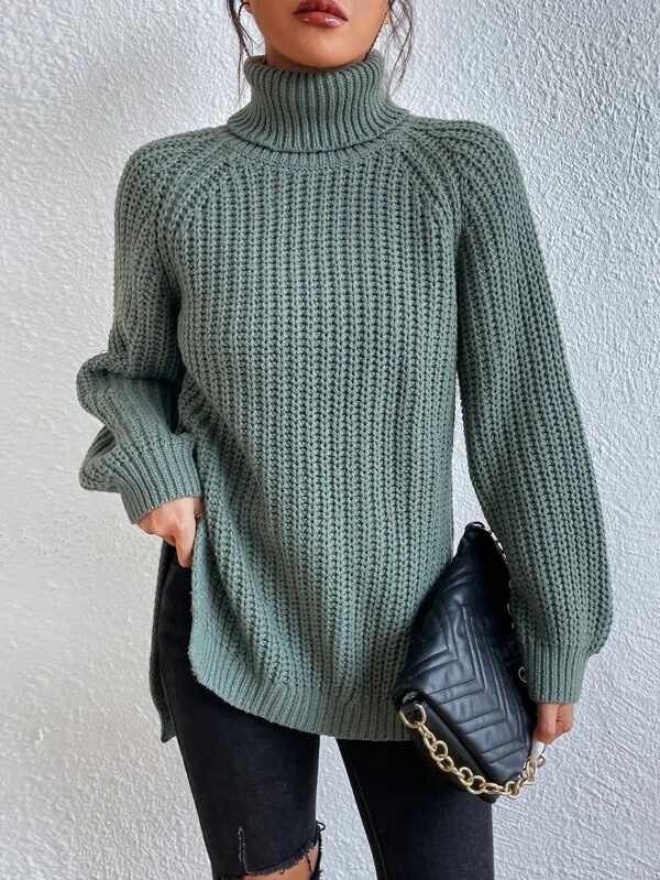Turtleneck Knit Sweater