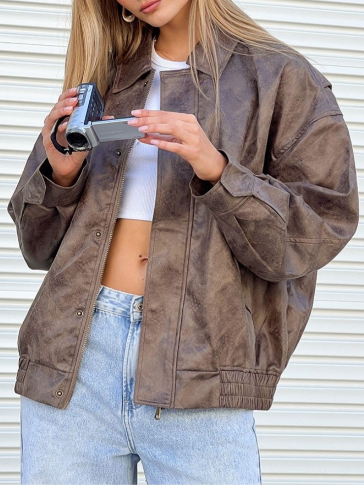 Chocolate Bomber Jacket