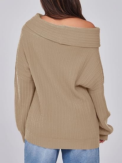 Womens Off The Shoulder Sweater