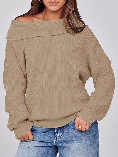 Womens Off The Shoulder Sweater