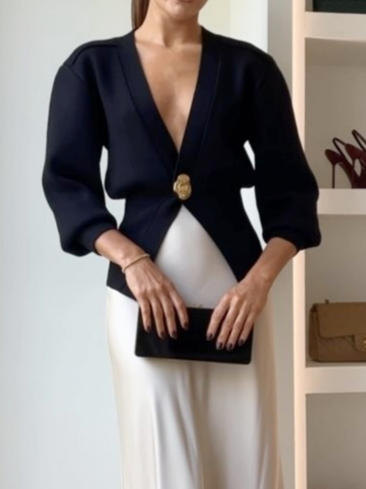 V-Neck Knitted Cardigan