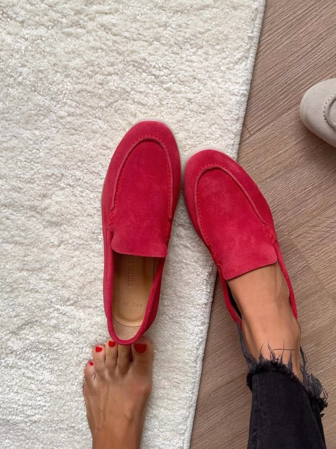 Vintage Suede Lazy Loafers