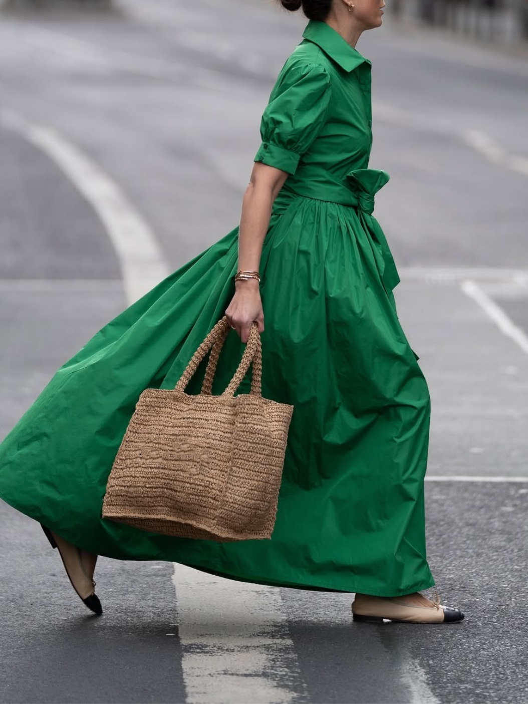 Short Puff Sleeve Shirt Dress