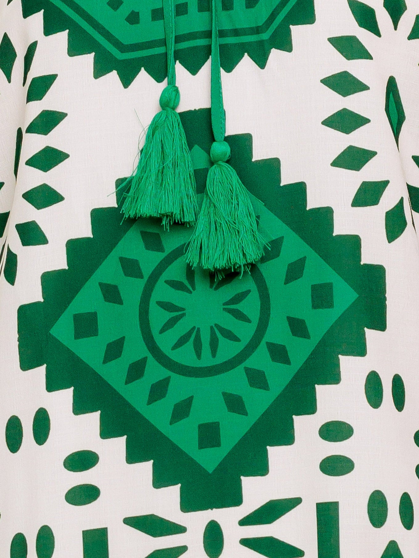 Bell Sleeve Printed Woven Mini Dress