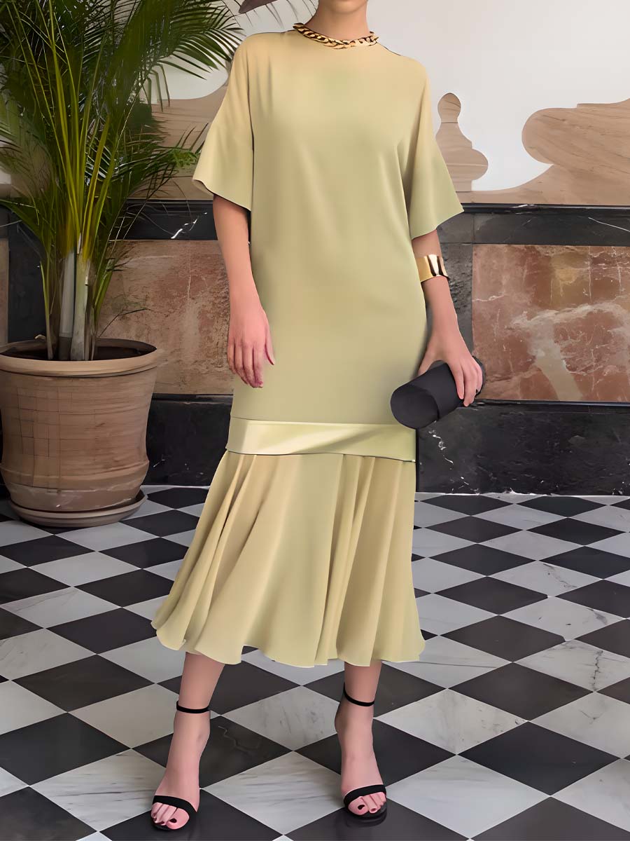 Elegant Patchwork Maxi Dress