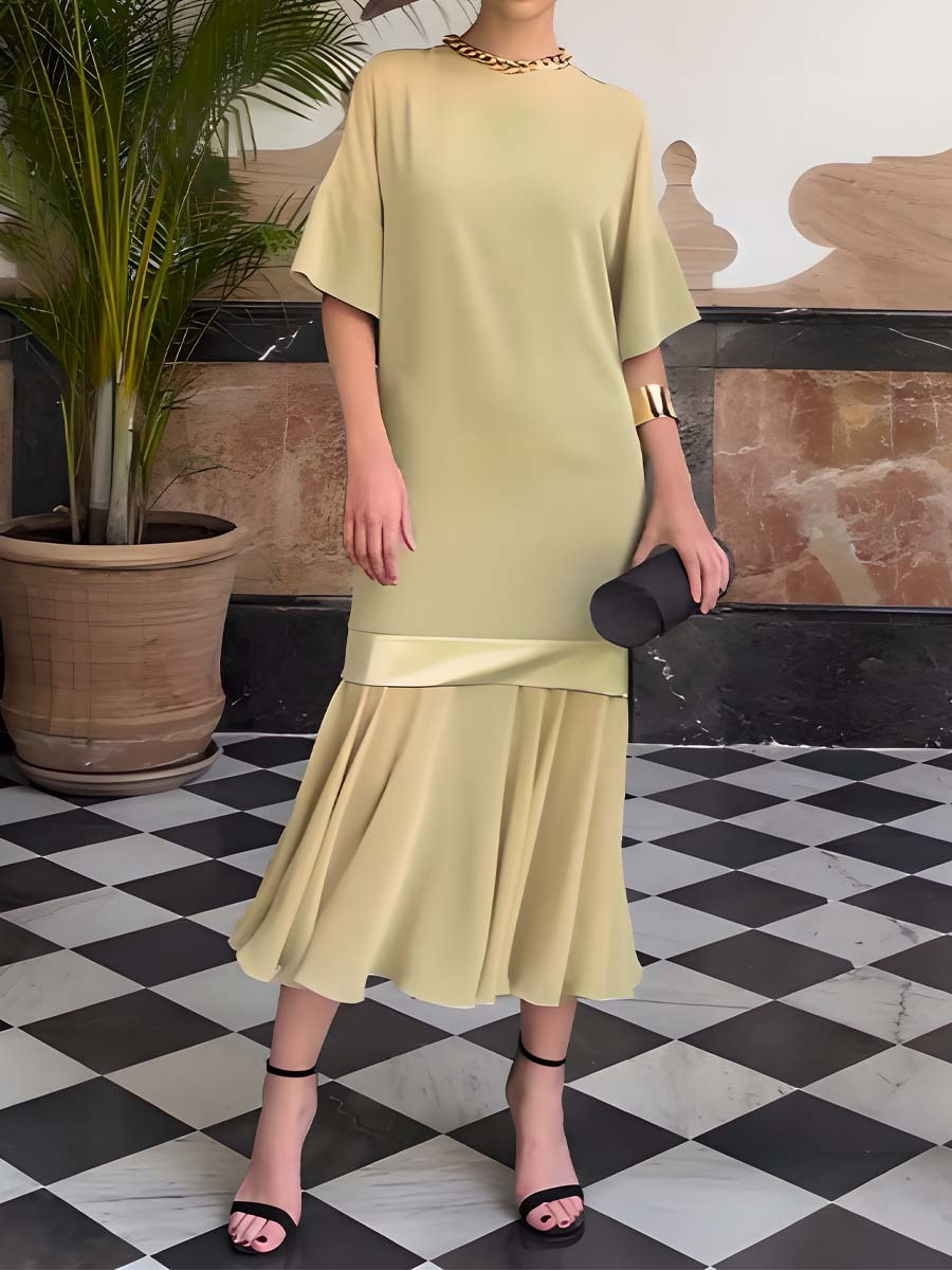 Elegant Patchwork Maxi Dress