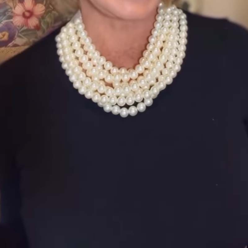 Cream Bead Statement Necklace