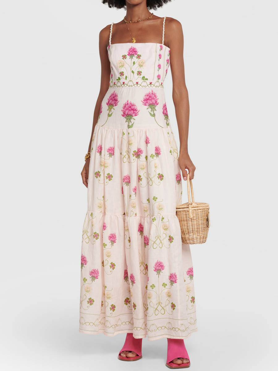 Floral Printed Sling Dress