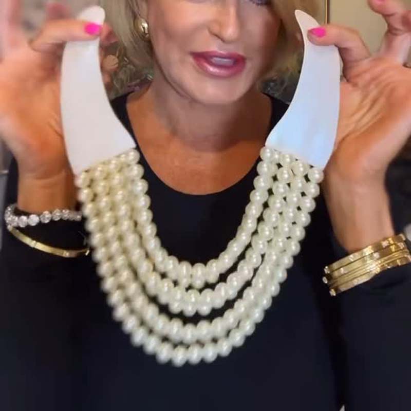 Cream Bead Statement Necklace