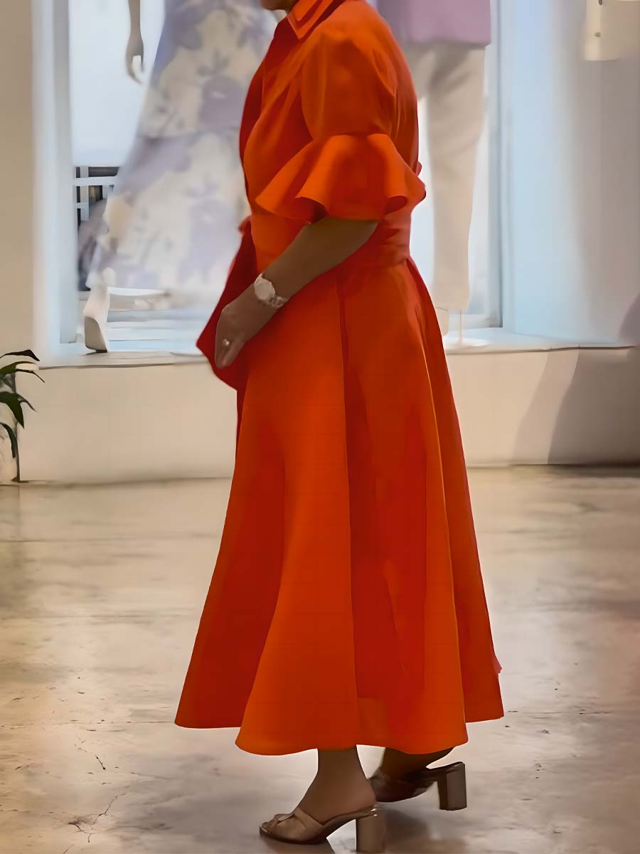 Elegant Belted Maxi Dress