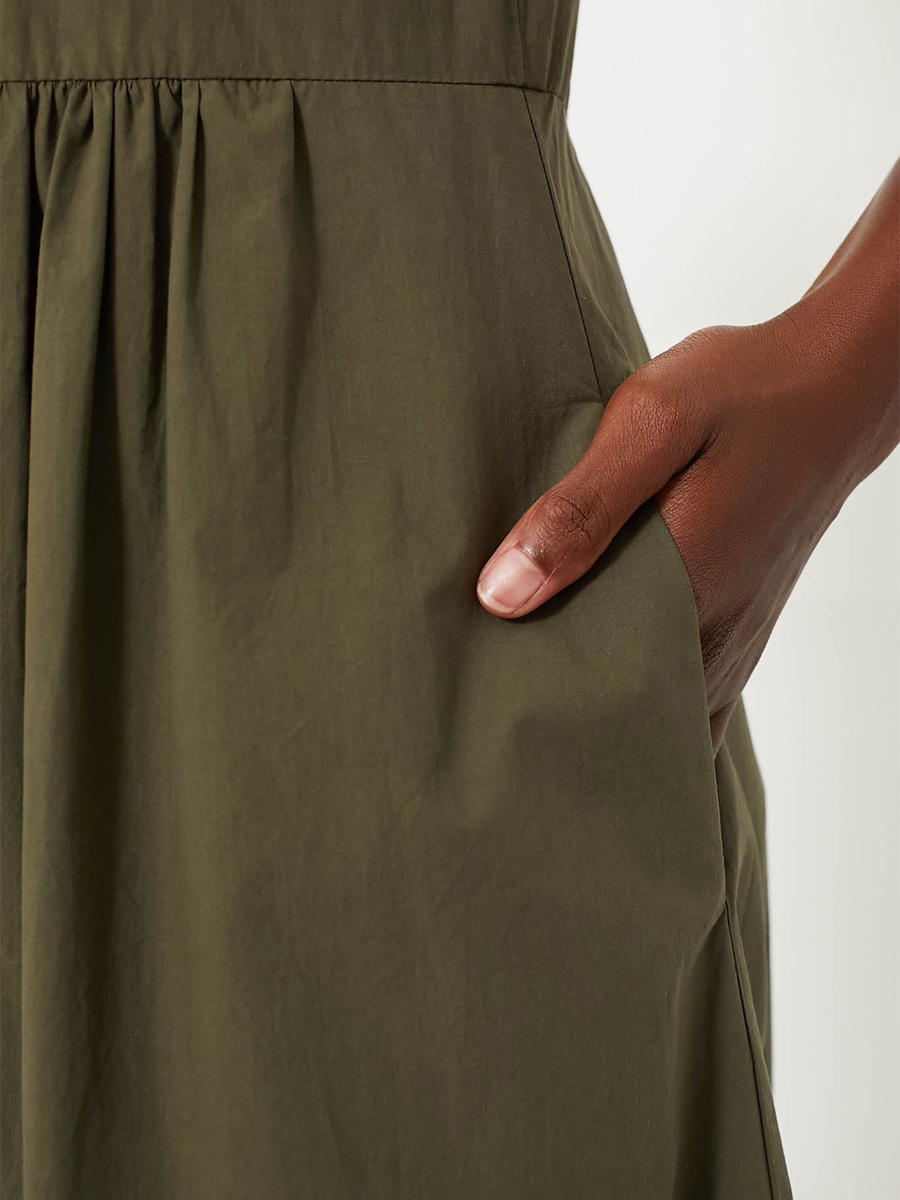 Ruffle Hem Short Ruffle Sleeve Midi Dress