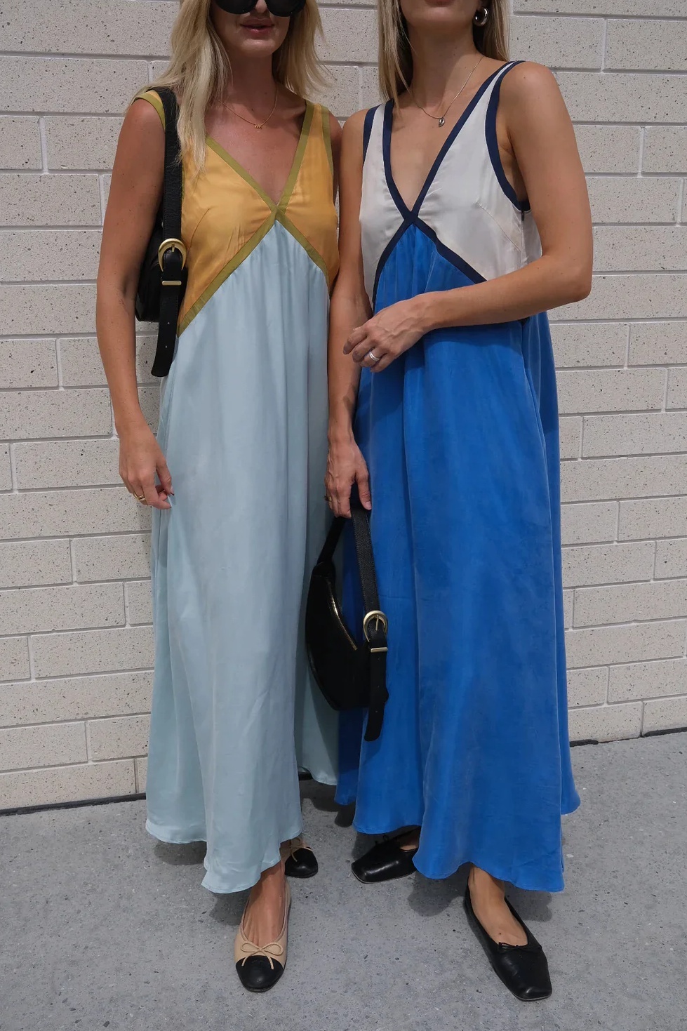 Summer Wedding Satin Contrast Loose Dress