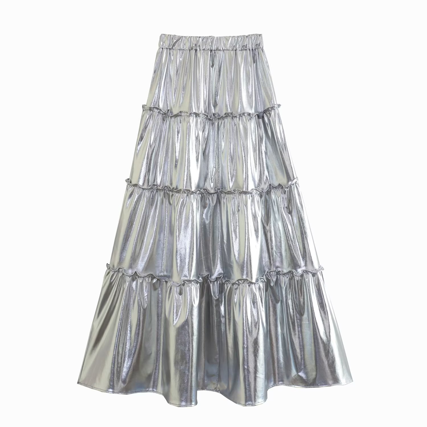Holiday High-Waisted Midi Skirt