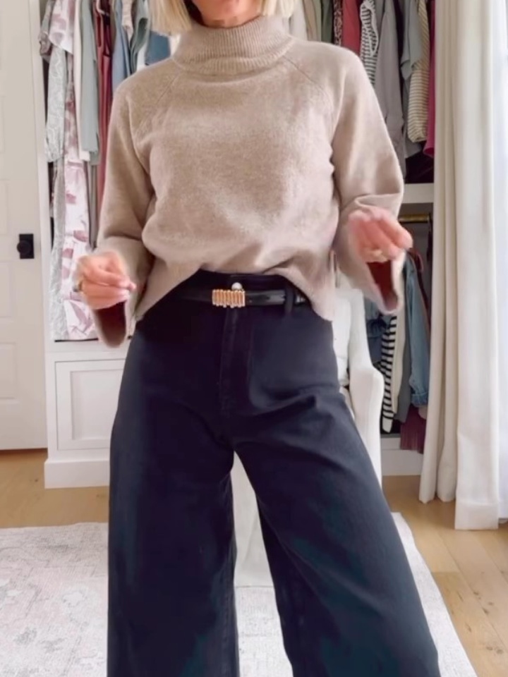 Women's Cozy Knit Mock Turtleneck Pullover Sweater