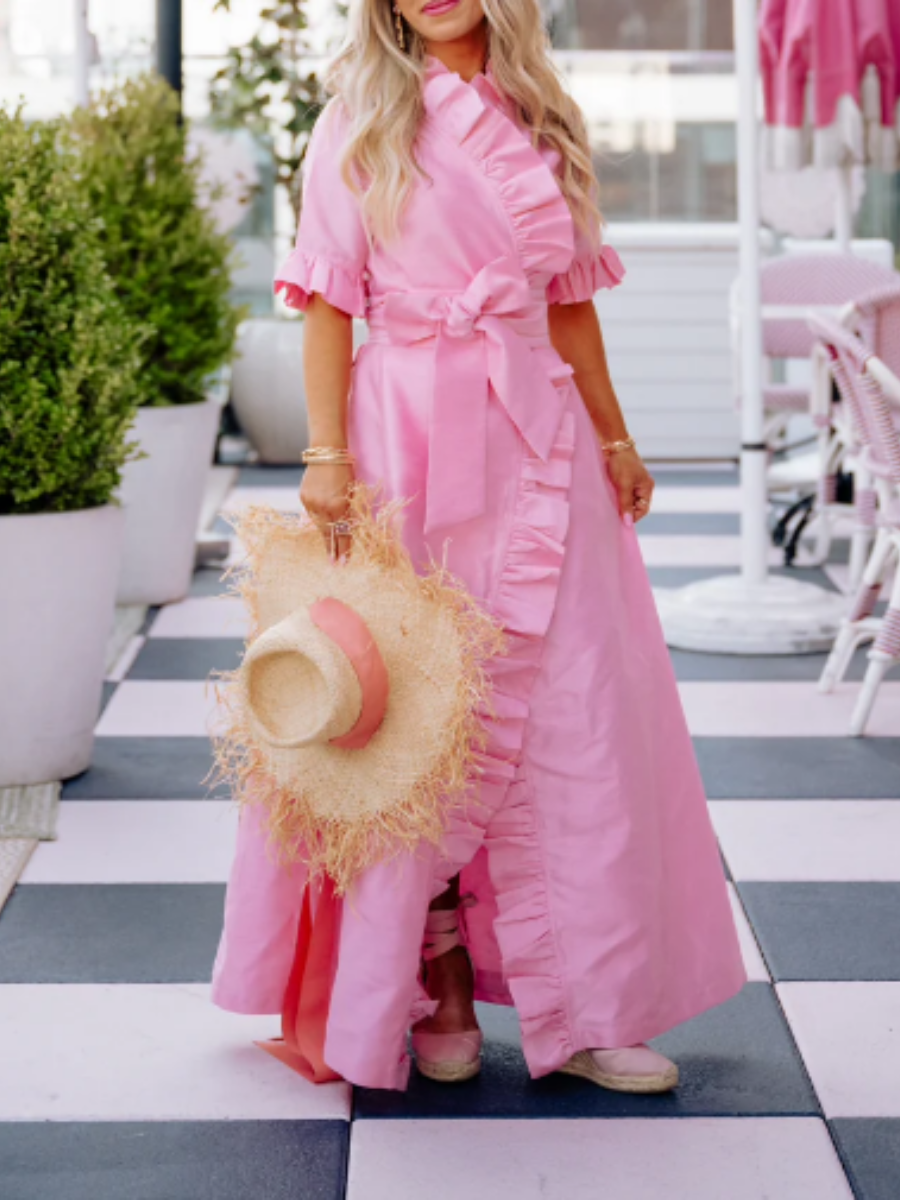 Ruffled Waisted Dress