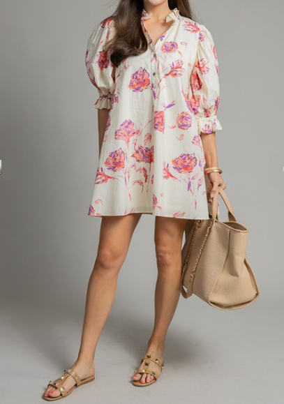 Adjust To Fit Floral Dress