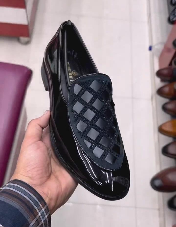 British Lattice Leather Shoes