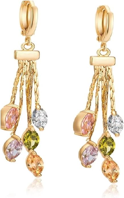A pair Teardrop Earrings Dupes for Women Gold/Silver Chunky Hoop Earring Dangle Water Drop Hypoallergenic Earring Set for Women Girls