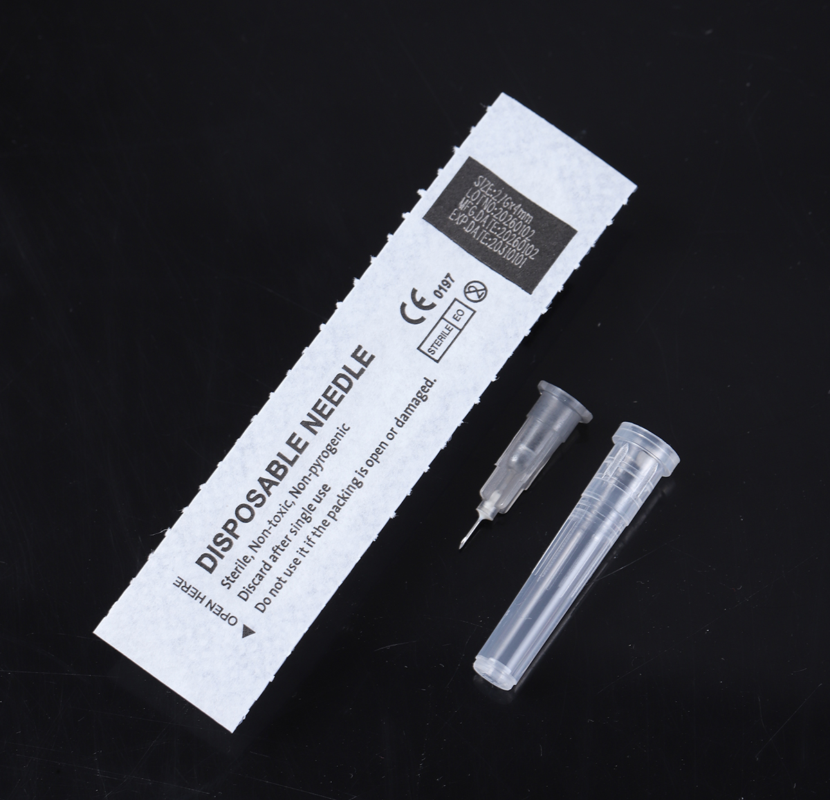27G 4MM 100pcs Sterile Beveled Needles Sterile Needle Stainless Steel Injection Needle Individually Wrapped