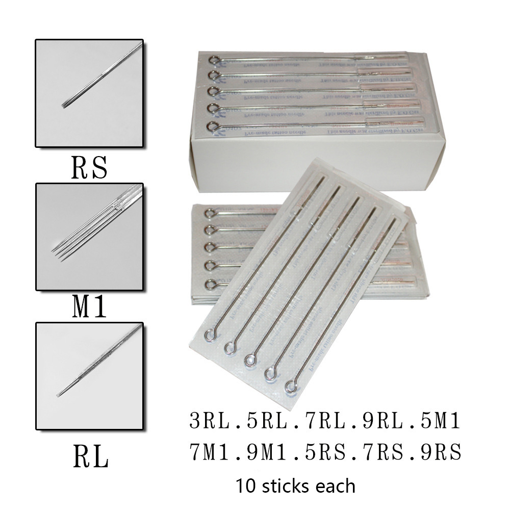 Stainless Steel Disposable Tattoo Needle Sterilization Coloring Permanent Makeup RL RS M1 RM for Body Art