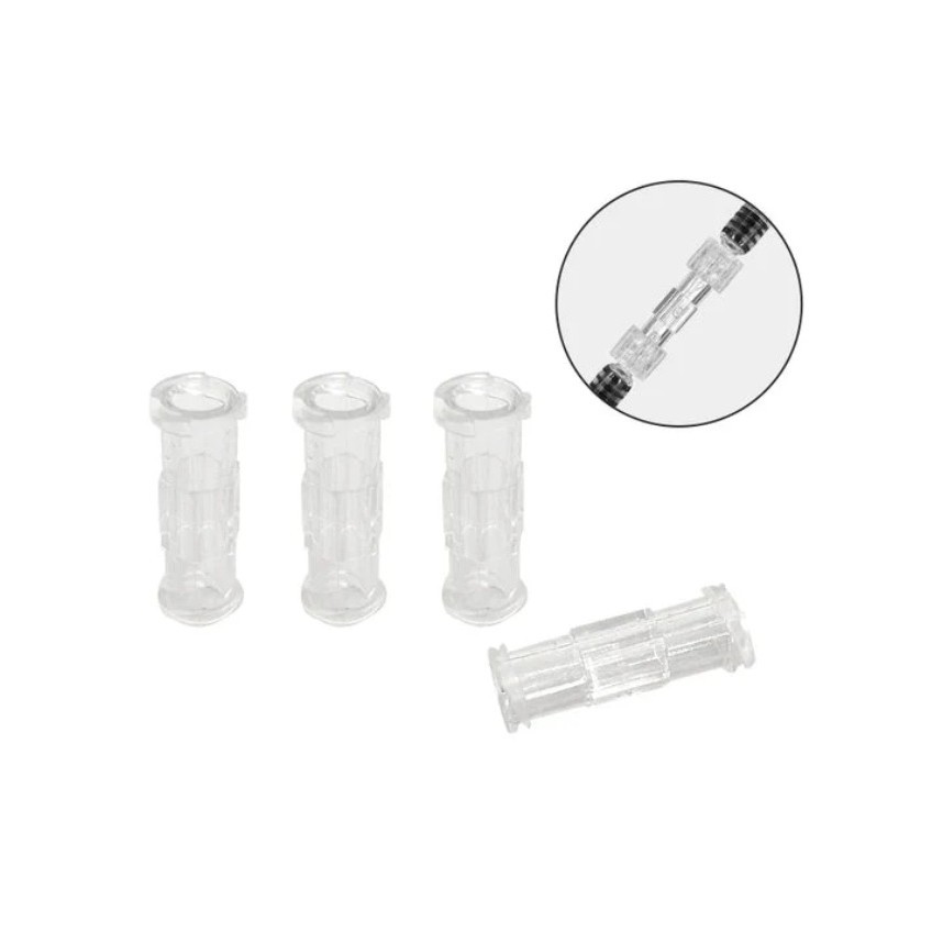 Sterile Syringe Coupler Connector, Transparent Female to Female Luer Lock, Individual Packing