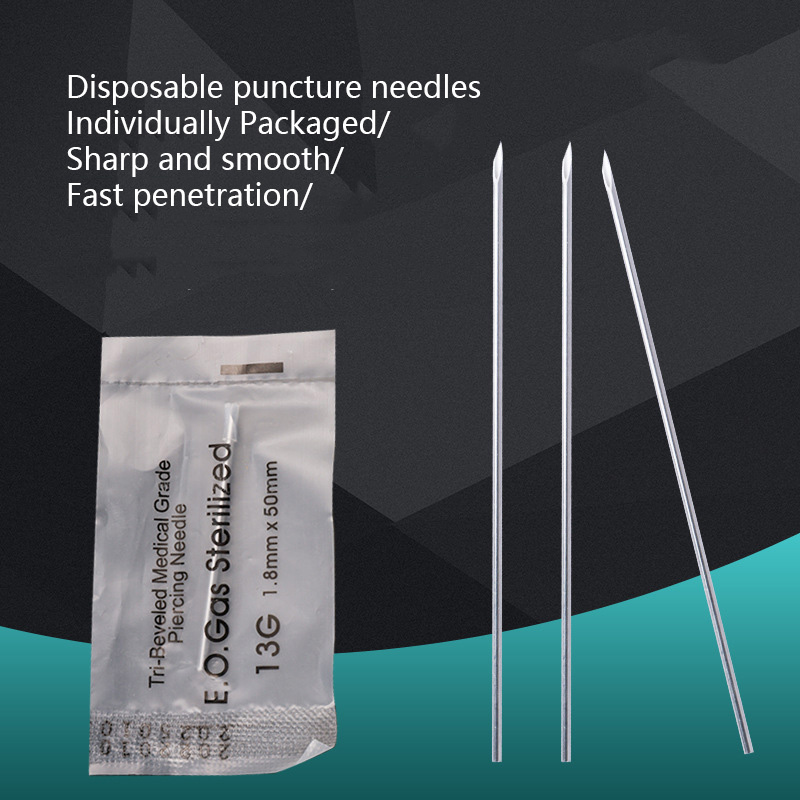 Blue Genie Body Piercing Needles 50/100pcs 14g 16g 18g Stainless Steel Disposable Ear Nose Navel Nipple Lip Piercing Needle