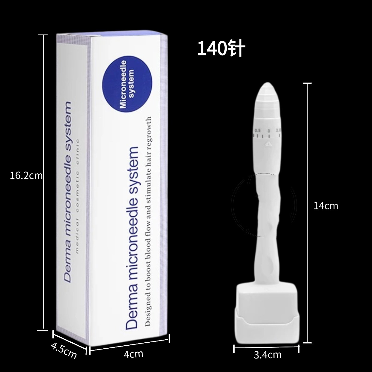140A Needles Rodillo Stamp Adjustable Titanium Needle Length Rodillo Microagujas For Hair Loss Regrowth Scalp Tattoo T