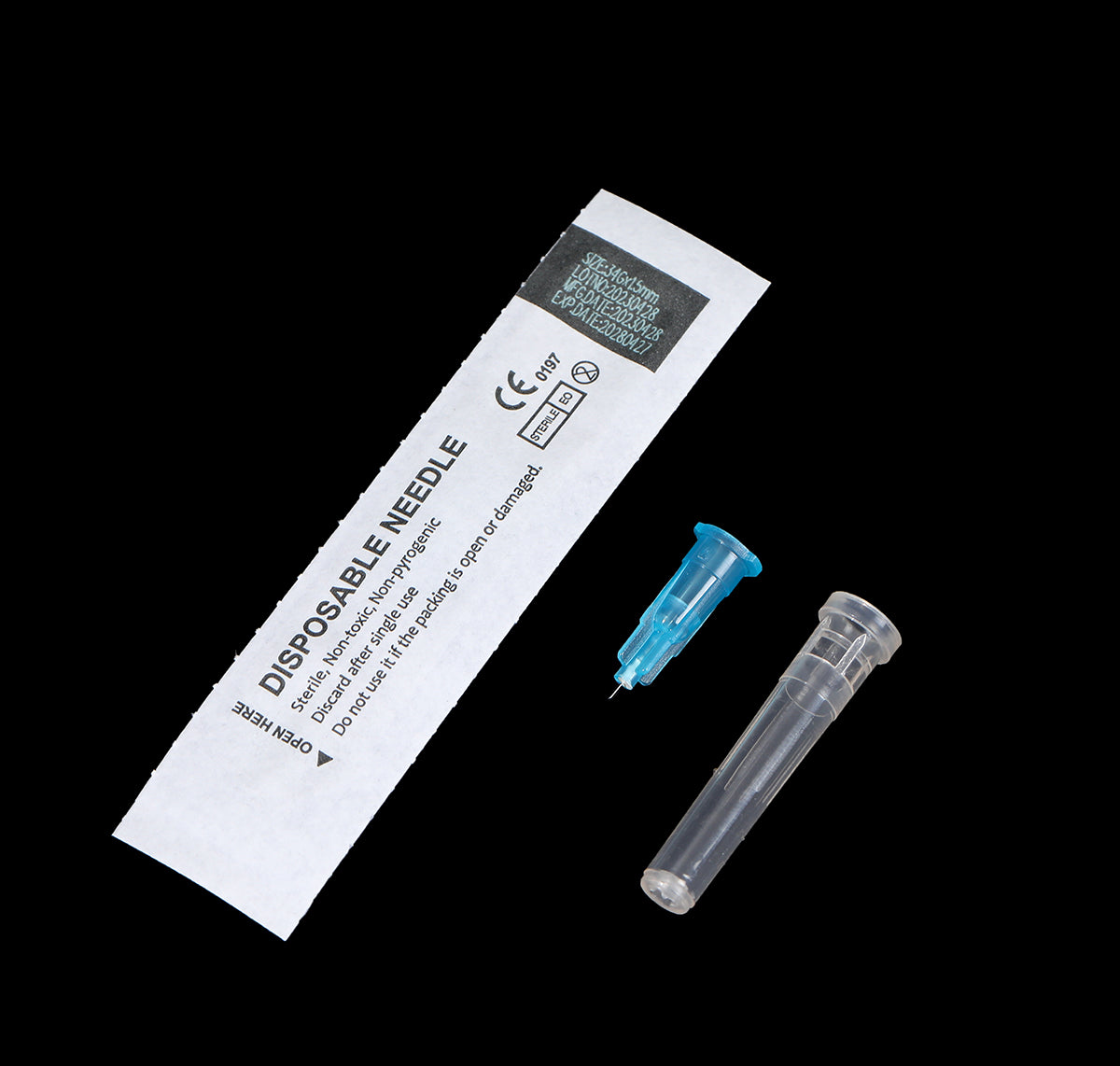 34G 1.5MM Sterile Needles Ultra-fine and Painless Injection Needle for Mesotherapy Individually Wrapped