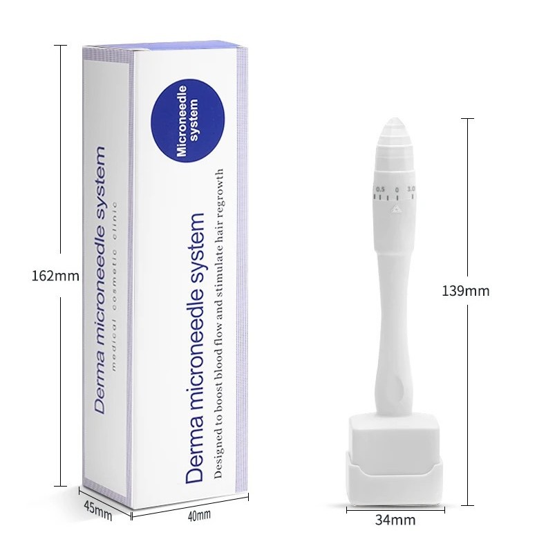 140A Needles Rodillo Stamp Adjustable Titanium Needle Length Rodillo Microagujas For Hair Loss Regrowth Scalp Tattoo T