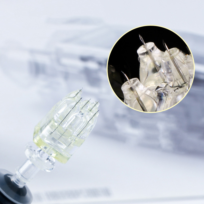  32G 1.5mm ultra-fine microneedle five-needle design Medical-grade crystal material, medical-grade penetration, precise control of skin care depth