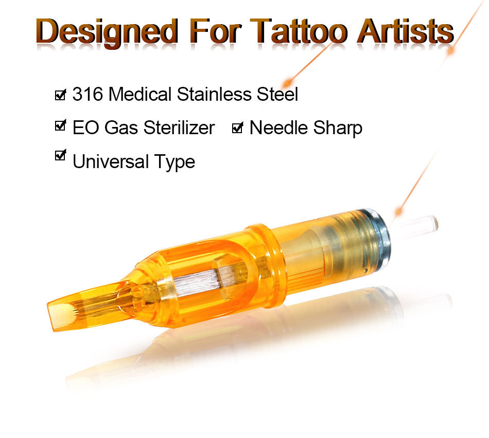 20pcs Disposable Tattoo Cartridge Needles RL RS RM M1 Series Tattoo Machine for Eyebrow Eyeliner Permanent Makeup
