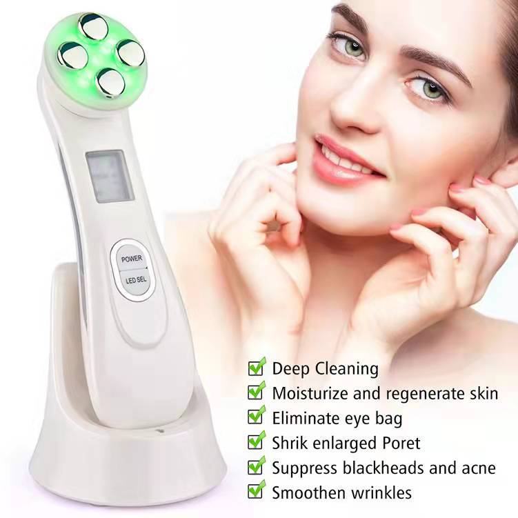 5 Colors RF Radio Frequency Facial LED Photon Beauty Device Face Wrinkle Removal Lifting Tighten Skin Care Machine