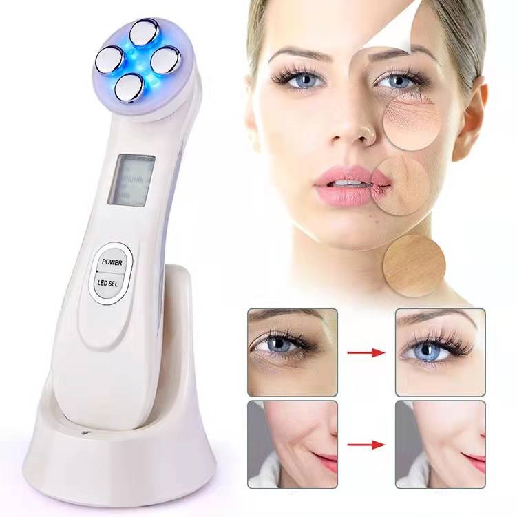5 Colors RF Radio Frequency Facial LED Photon Beauty Device Face Wrinkle Removal Lifting Tighten Skin Care Machine