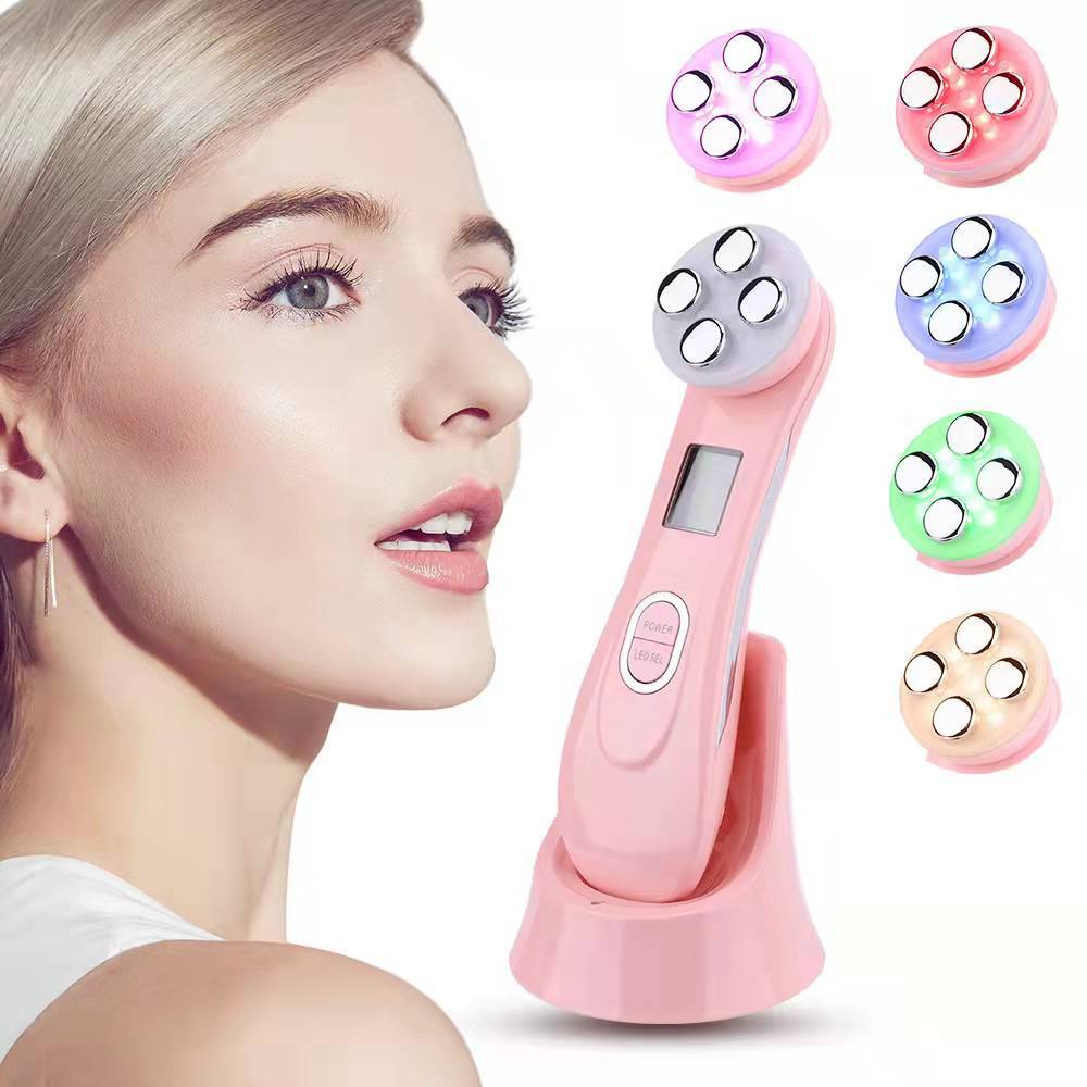 5 Colors RF Radio Frequency Facial LED Photon Beauty Device Face Wrinkle Removal Lifting Tighten Skin Care Machine