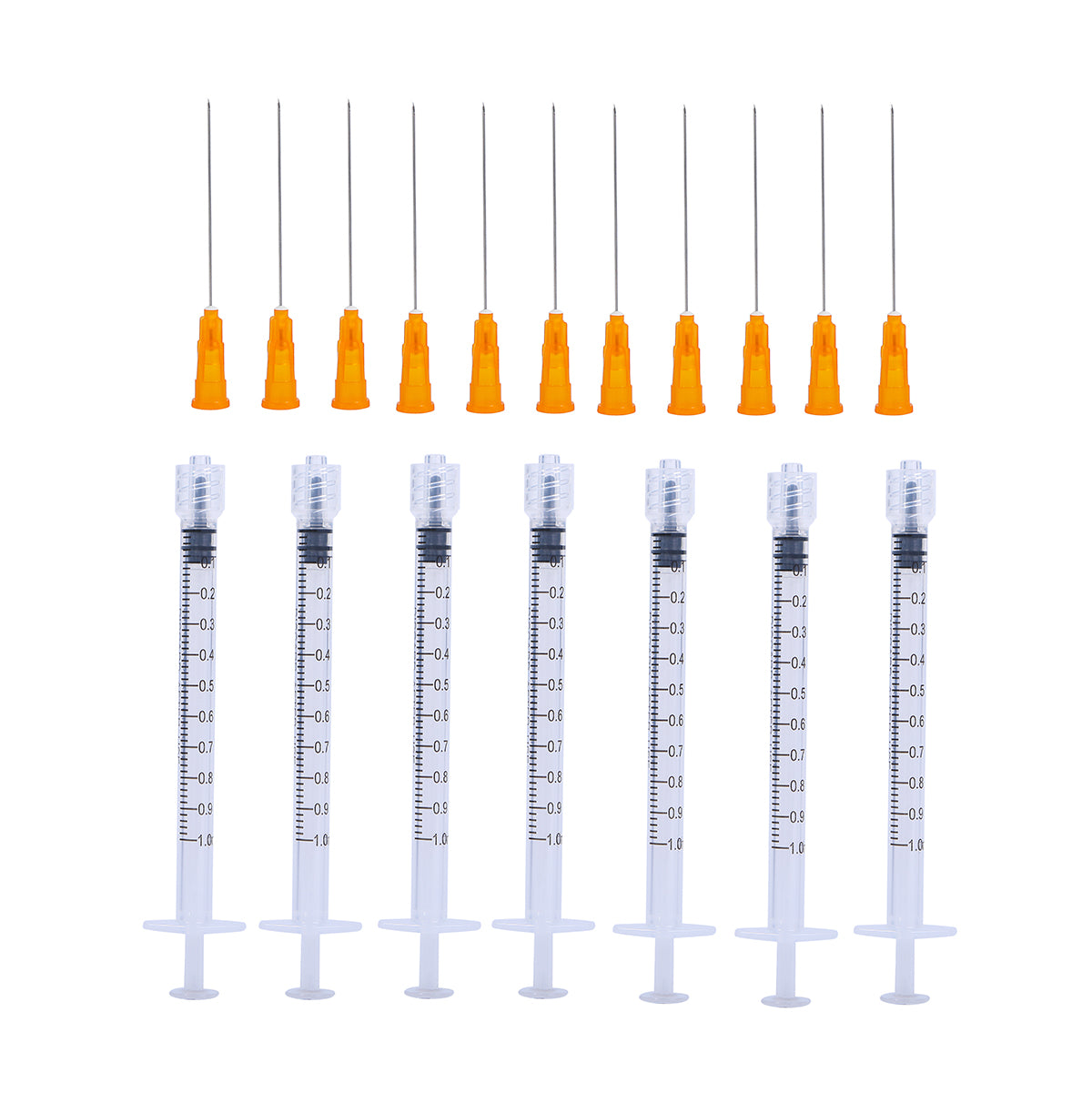 1ml Luer Lock Syringes + 25G 38MM Sterile Injection Needles Injection Tool Sharp Pointed Needles Disposable Needle for medical, laboratory, daily use