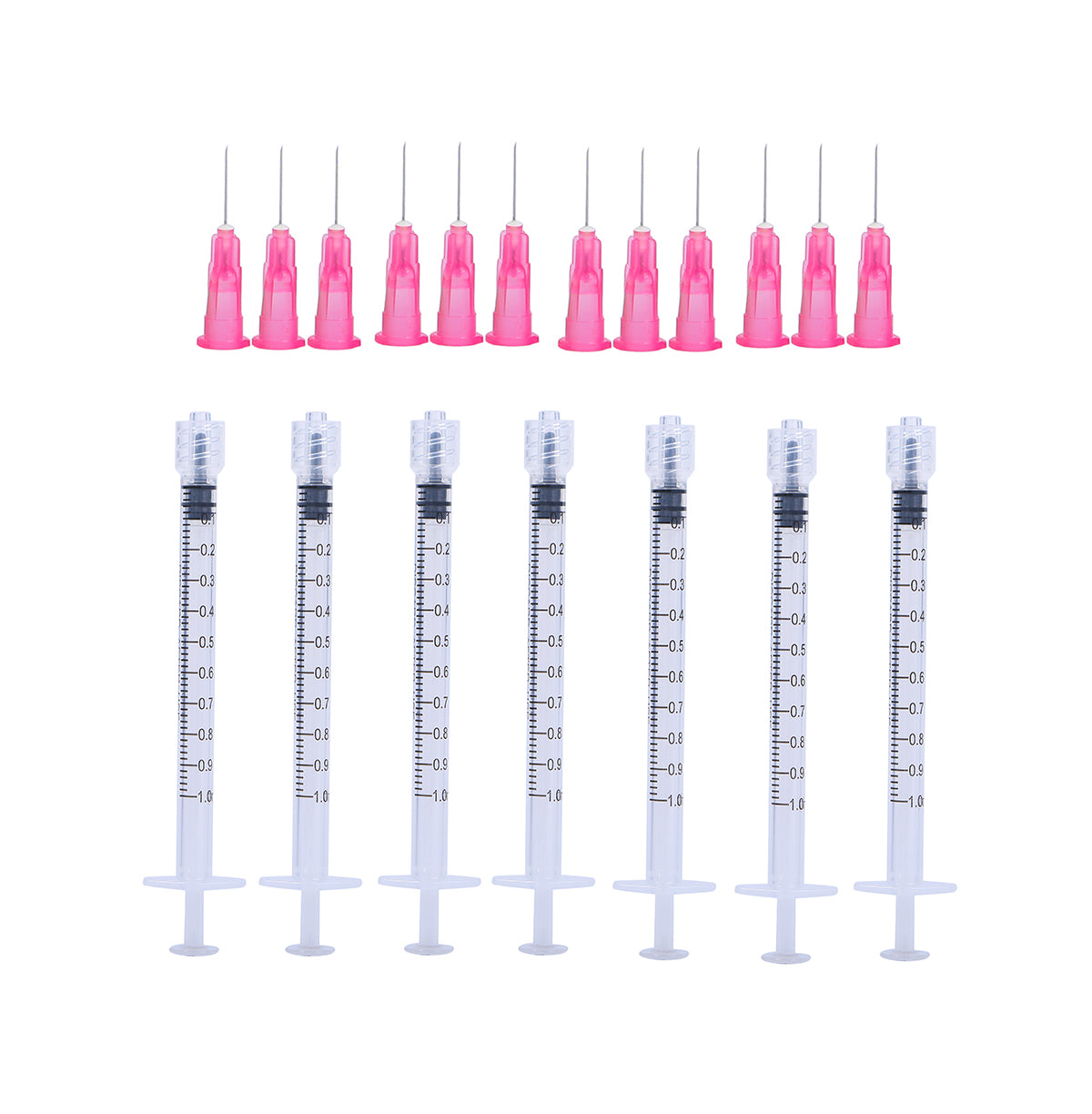 1ml Luer Lock Syringes + 29G 13MM Injection Needles Sharp Pointed Needles Disposable Needle for Dermal Filler/ Lipodissolve/Mesotherapy/Facial slimming
