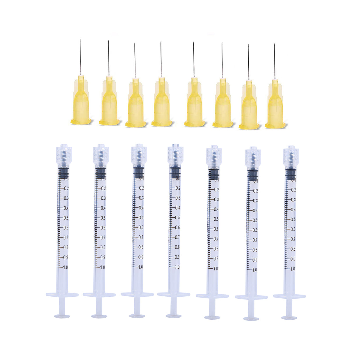 1ml Luer Lock Syringes + 30G 13MM Injection Needles Sharp Pointed Needles Disposable Needle for Dermal Filler/ Lipodissolve/Mesotherapy/Facial slimming/Collagen
